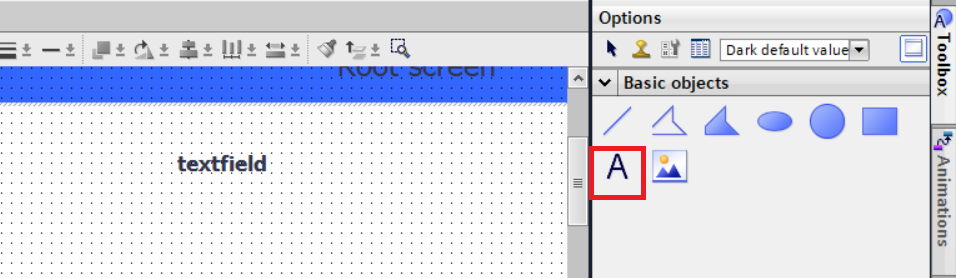 Siemens wincc textfield basic object